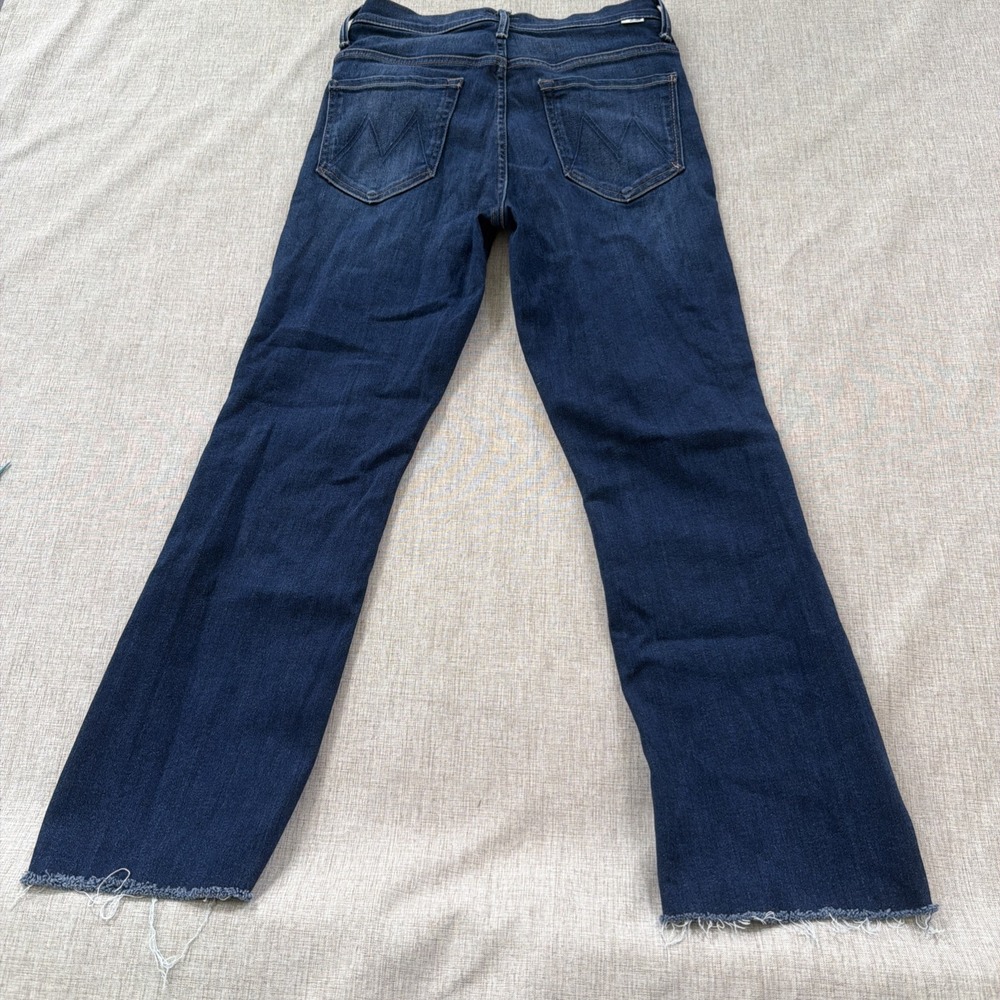 Mother Jeans Womens 27 Blue The Insider Crop Step Fray Dark Wash Denim - Picture 5 of 10